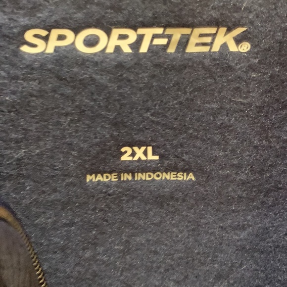 Sport-Tek size 2XL navy blue fleece zipper jacket with inside & Outside pockets. - Picture 2 of 15